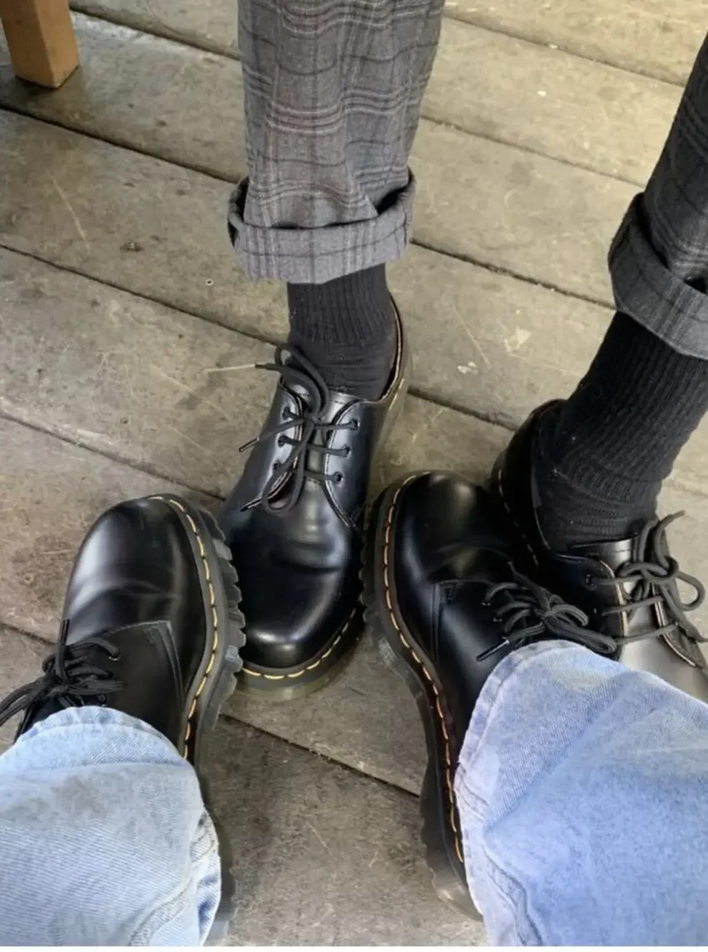 Dr Martens 8053 Black Leather Padded Collar Shoes Oxford Mens 7 Womens 8 EU 39